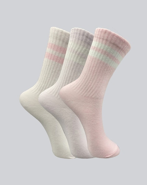 Pack of 3 Women Mid-Calf Length Socks