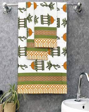 Set of 3 Printed Bath & Hand Towels-image-48