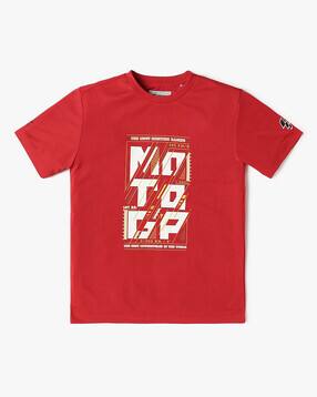 performax Boys Typographic Print Regular Fit Crew-Neck T-Shirt-picture-25