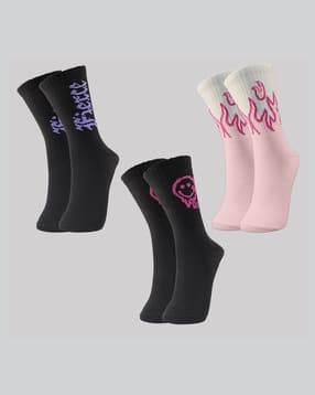 trazo Pack of 3 Women Mid-Calf Length Socks-picture-21