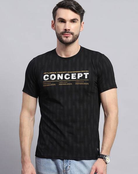 MONTE CARLO Men Printed Regular Fit Round-Neck T-Shirt