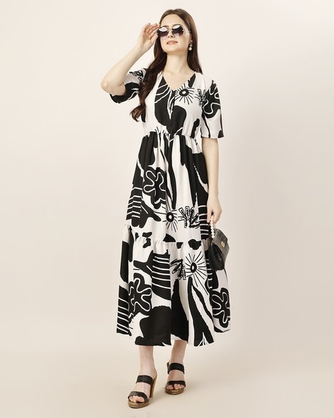 Women Printed Fit & Flare Dress