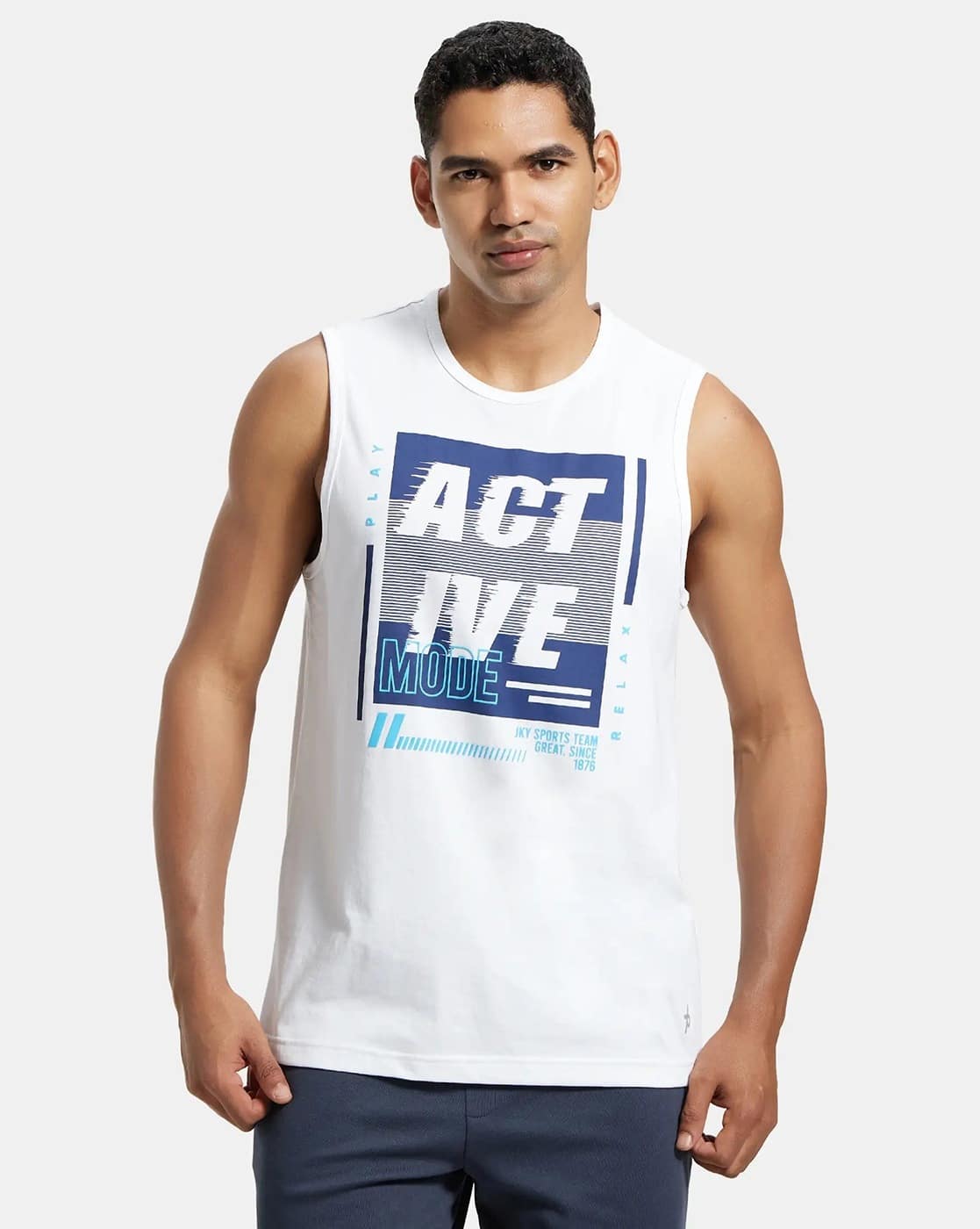 AM06 Super Combed Cotton Rich Round-Neck Muscle Tee - Main Image