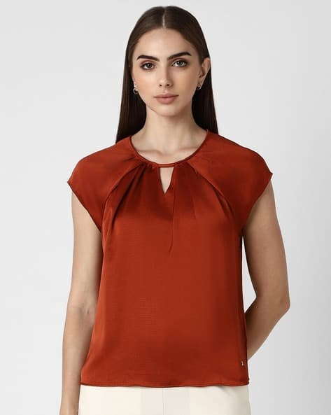 VAN HEUSEN Women Regular Fit Textured Top