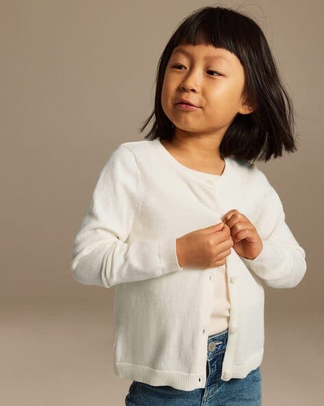 Buy White Sweaters Cardigans for Girls by H&M Online