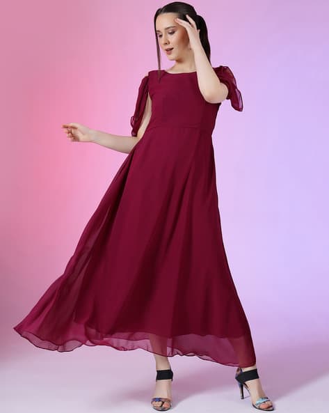 Buy Purple Dresses Gowns for Women by Krunal Raiyani Online