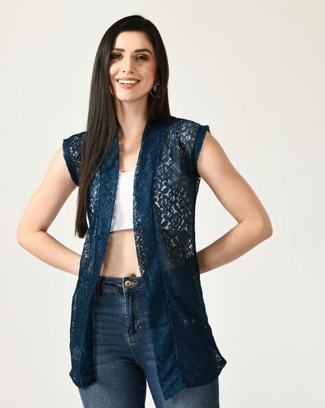 Rayware Women Self-Design Loose Fit Shrug