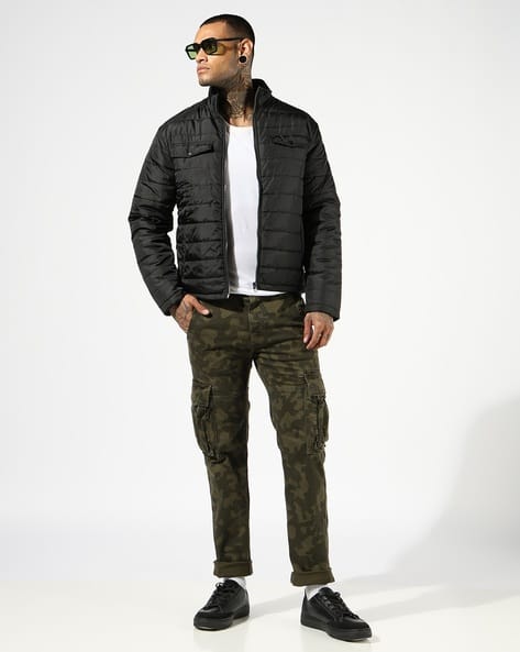Men Core Camouflage Print Regular Fit Cargo Pants