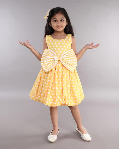 Toddler Dresses Girls Yellow Polka Dot Dress Girls Dresses Polka