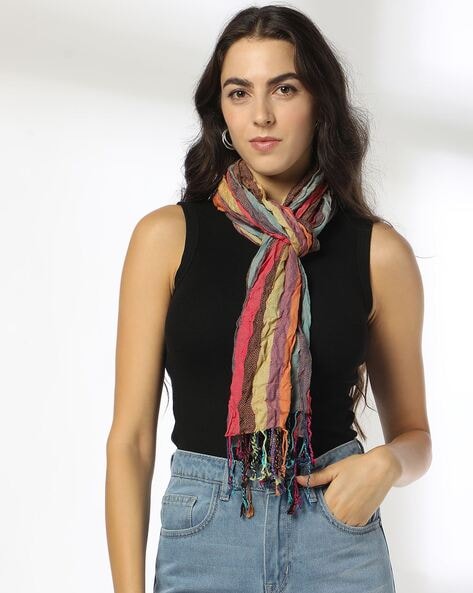 Women Striped Scarf Price in India