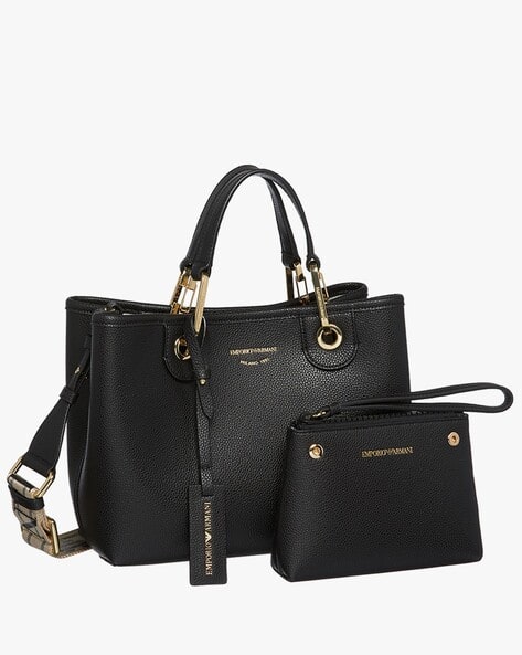 My EA Medium Shopper Bag with Wide Removable Logo Strap