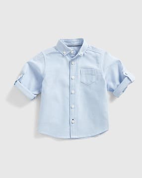 mothercare Boys Relaxed Fit Cotton Oxford Shirt-picture-38