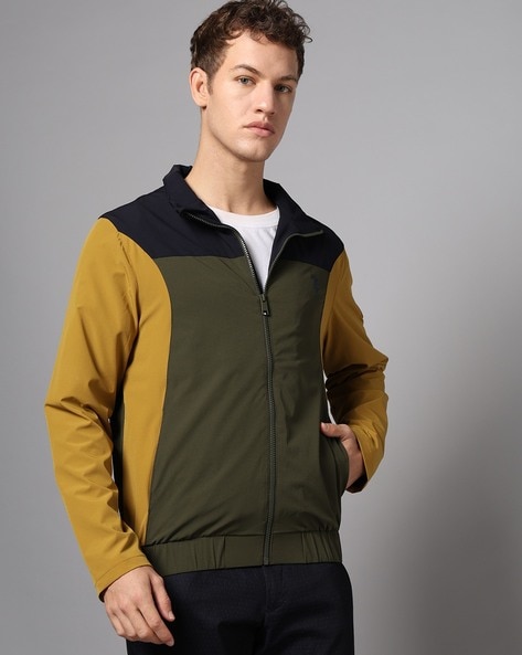 Men Colourblock Regular Fit Jacket