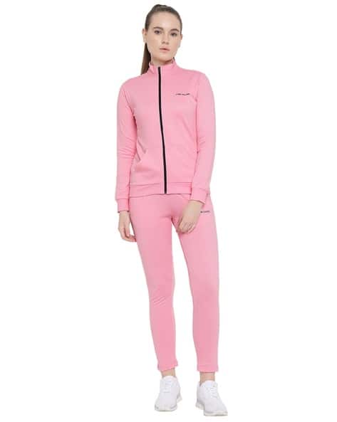 Womens Tracksuit Womens Pink Sweatsuit Women Colour-block