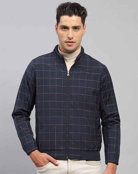 Checked Zip-Front Jacket