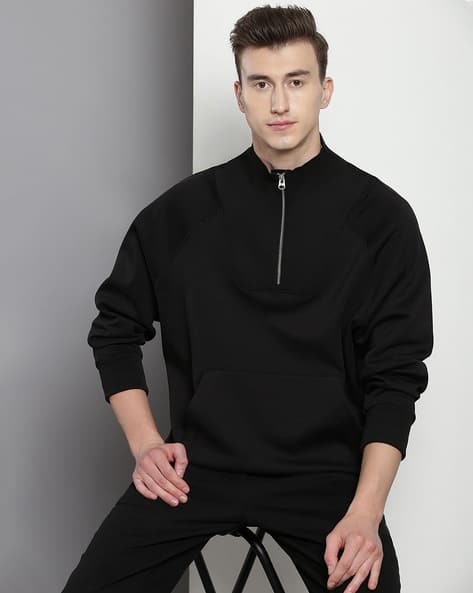 Long Sleeve Calvin Klein Zip Top Buy Calvin Klein Black Liquid