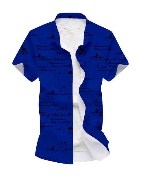 Men Typographic Regular Fit Shirt