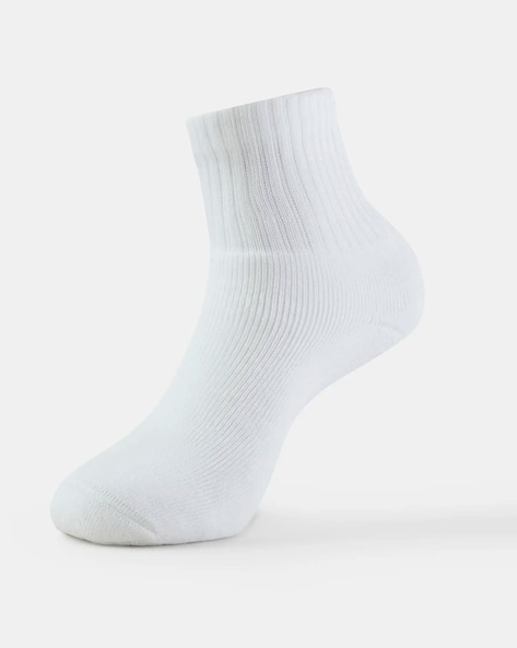 7036 Compact Cotton Terry Ankle Length Socks with Stay Fresh Treatment