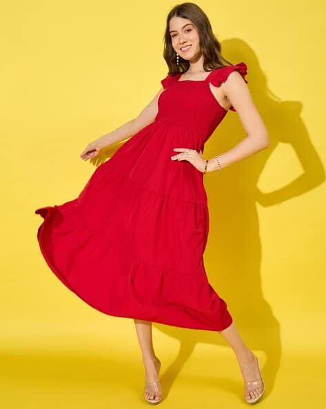 Buy BUYNEWTREND Women Fit And Flare Dress Online | Ajio.com