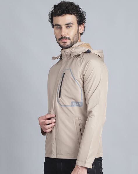 BRIEFING WIND & RAIN BLOUSON（BEIGE／M） Venzina® Men's Waterproof Windbreaker Lightweight Jacket