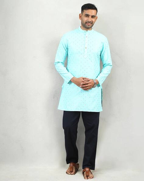 TATTVA Mens Embellished & Embroidery Short Kurta