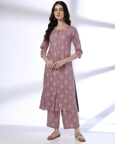 Women Floral Print A-Line Kurta & Pants Set