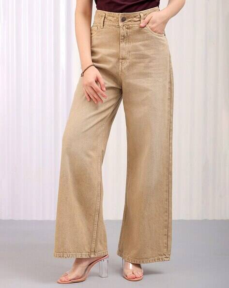 FREEHAND Women High-Rise Wide-Leg Jeans