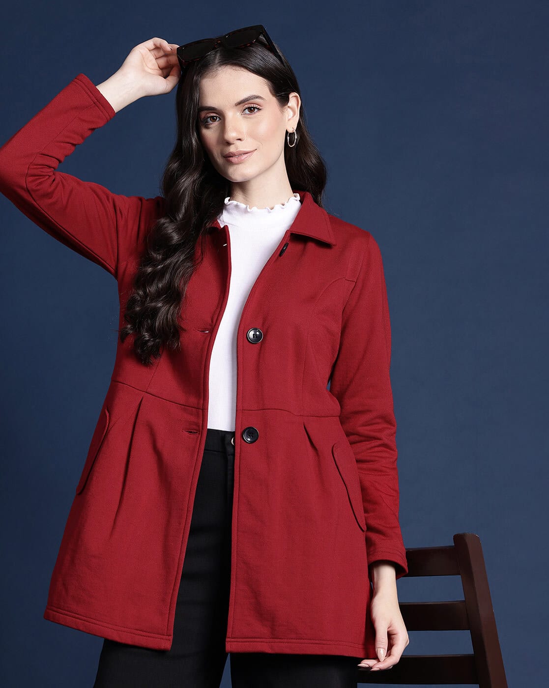 Buy Maroon Jackets & Coats for Women by Alsace Lorraine Paris