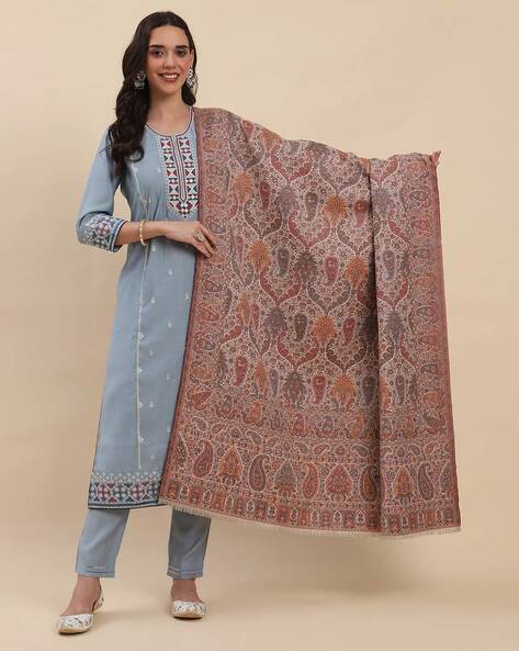 women Printed Reversible Shawl Price in India