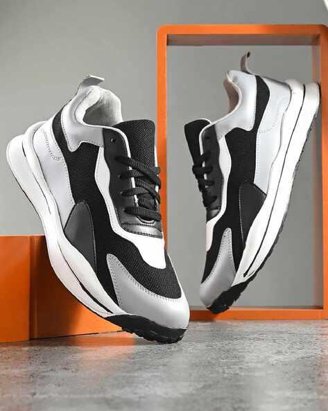 Men Lace-Up Sneakers with Mesh upper
