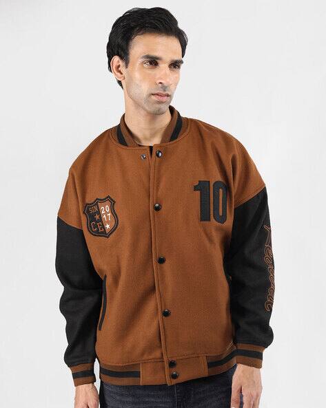 Chkokko Men Colourblock Oversized Fit Jacket