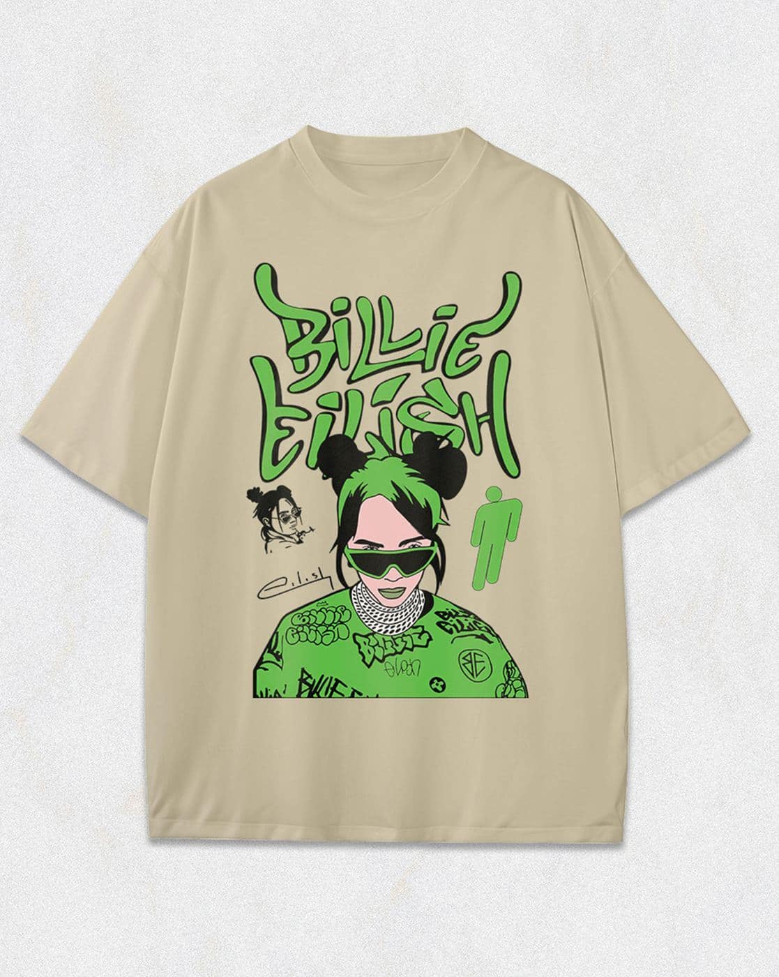 Buy Crazymonk BILLIE EILISH-Men Typographic Online | Ajio.com