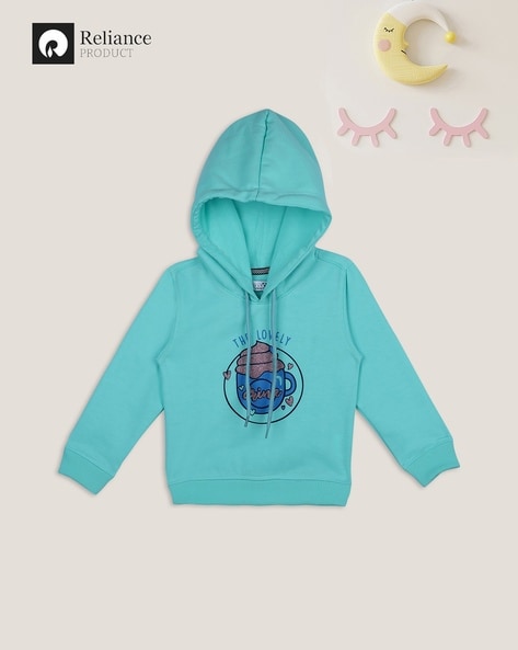 Girls aqua hoodie online