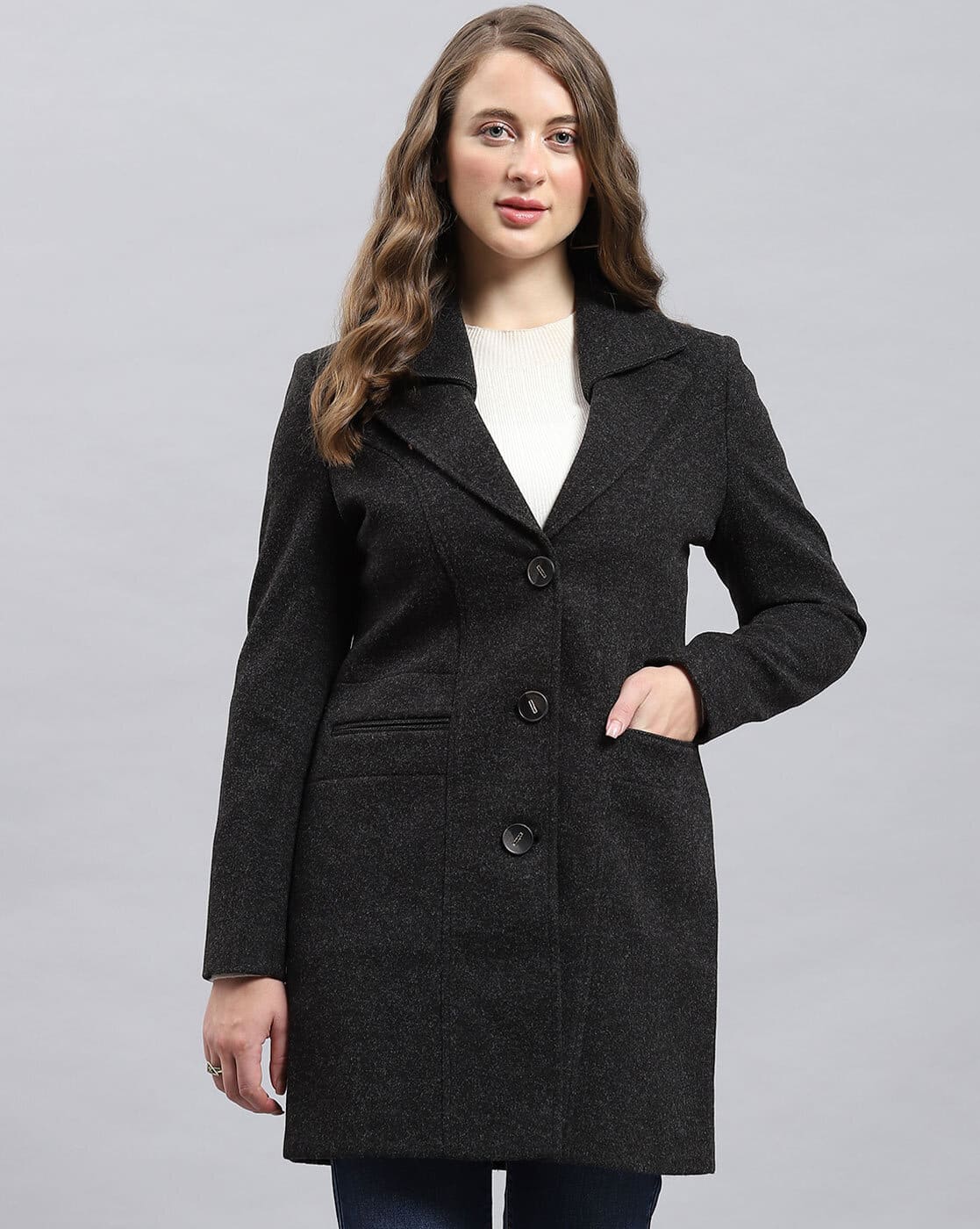 Buy Dark Grey Jackets Coats for Women by Monte Carlo Online