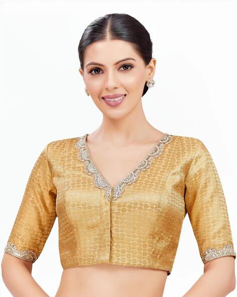 Studio Shringaar Women Embroidered Front-Open Blouse