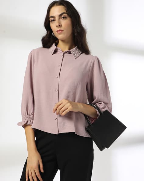 Buy Lilac Shirts for Women by Fig Online | Ajio.com