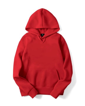 Plain red hoodie mens best sale