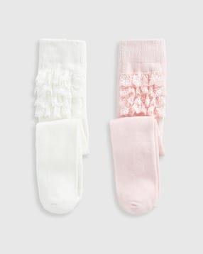 mothercare Girls Pack of 2 Frilly Tights-picture-35