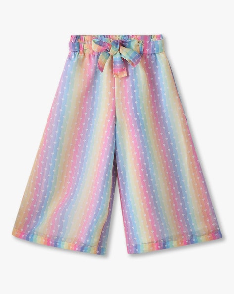 Girls Heart Print Regular Fit Culottes