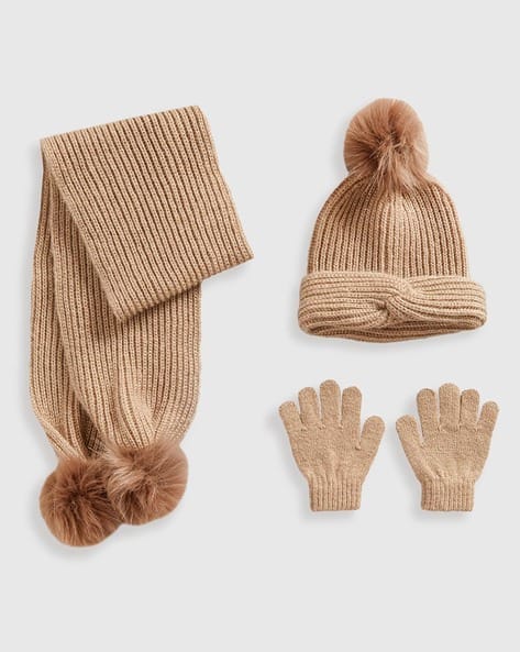 Buy Neutral Beige Caps, Scarves More for Girls by Mothercare