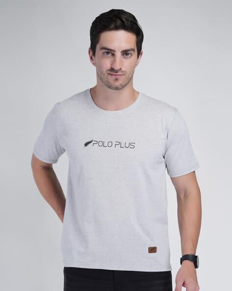 Men Typographic Regular Fit Crew- Neck T-shirt