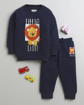 Infants graphic Print Sweatshirt & Joggers Set-image-26