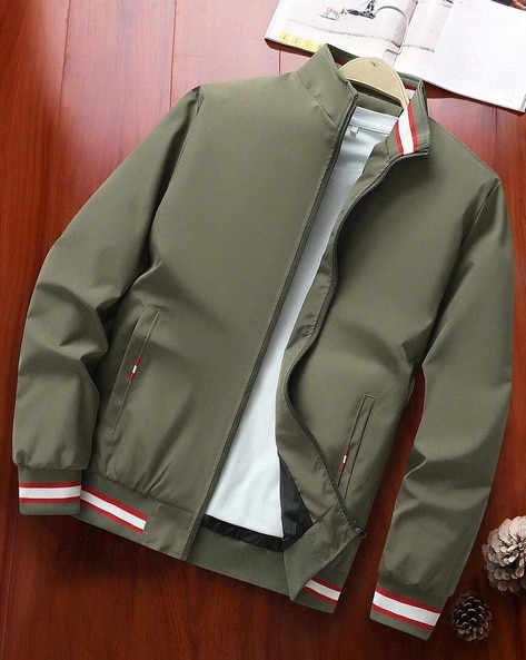 Zip-Front Jacket with Insert Pocket