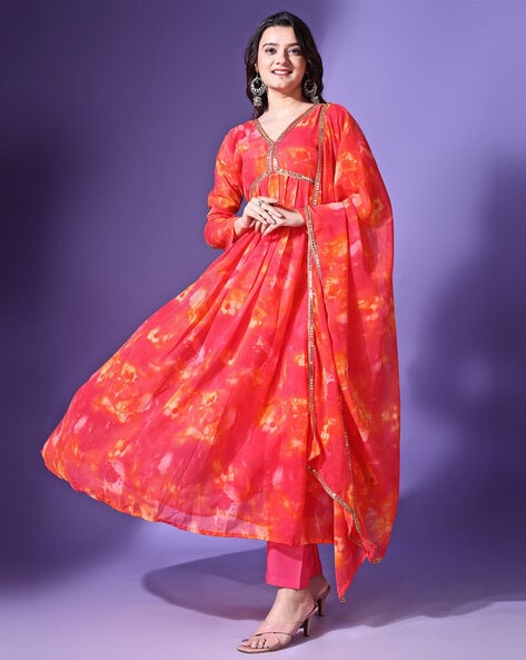 Women Embroidery Anarkali Kurta Set Price in India