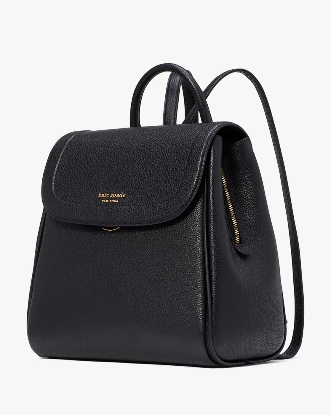 Buy KATE SPADE Knott Pebbled Leather Backpack | Black Color  display picture 1