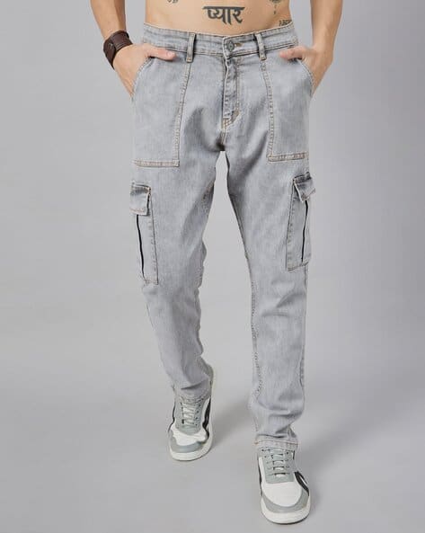Men Washed Relaxed Fit Jeans