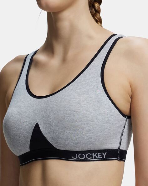 Jockey women's cotton padded active bra on sale