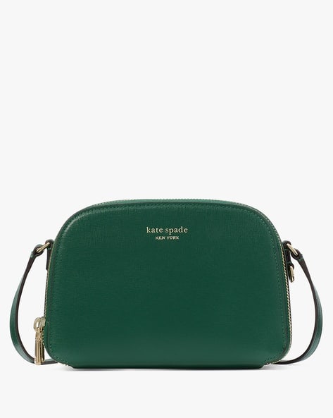Buy KATE SPADE Devin Double Zip Dome Leather Crossbody Bag | Black