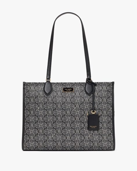 Buy KATE SPADE Flower Coated Canvas Large Market Tote Bag | Black  