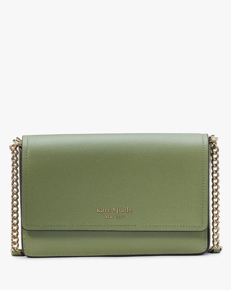 Buy KATE SPADE Morgan Small Flap Chain Wallet | Arugula Color 